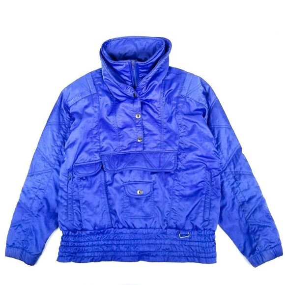 Nils Vintage Ski Royal Blue High Neck Winter Coat Snow Jacket 8 90s Y2K Gorpcore - Picture 1 of 9